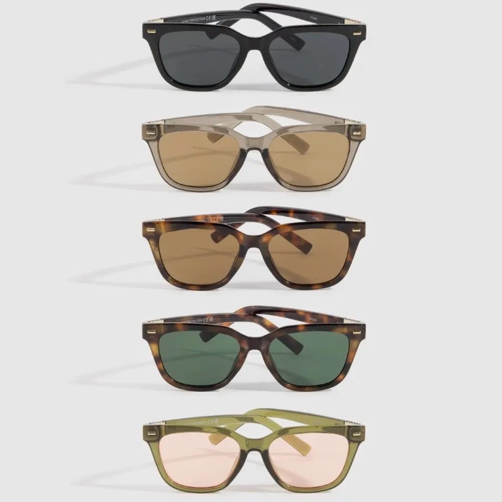 Women’s Gold Accent Square Frame Sunglasses